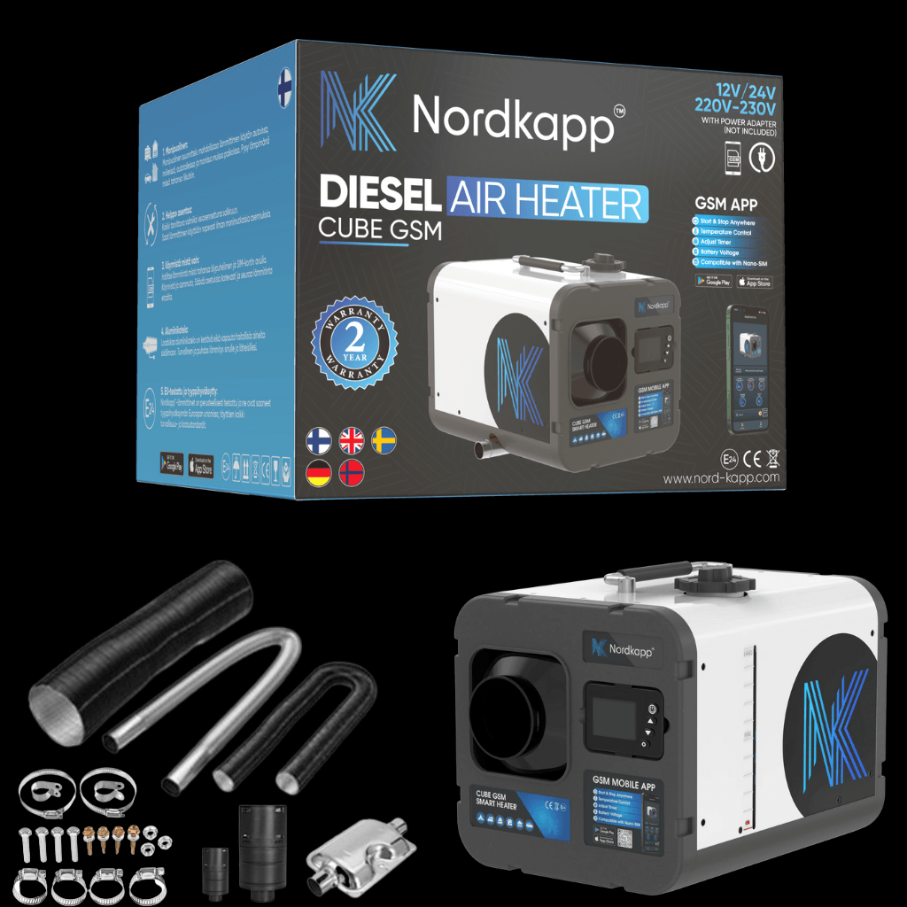 Cube GSM 4G/﻿5G 5kW & 8kW Diesel Air Heater - Nordkapp™
